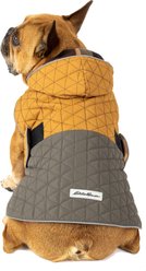 PetRageous Designs Eddie Bauer Pet Richaland Two-Tone Quilted Dog Puffer Jacket, Brown, Medium 