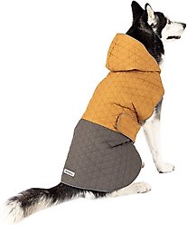 PetRageous Designs Eddie Bauer Pet Richaland Two-Tone Quilted Dog Puffer Jacket, Brown, X-Large