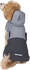 PetRageous Designs Eddie Bauer Pet Richaland Two-Tone Quilted Dog Puffer Jacket, Gray, Medium