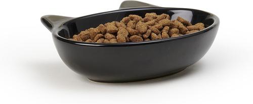 Show full view: PetRageous Designs Frisky Kitty Oval Cat Dish, Black slide 5 of 8