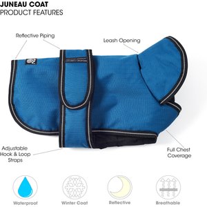 PetRageous Designs Juneau Insulated Dog Jacket, Teal, Medium