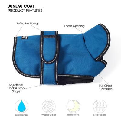 Show full view: PetRageous Designs Juneau Insulated Dog Jacket, Teal, X-Large slide 6 of 10
