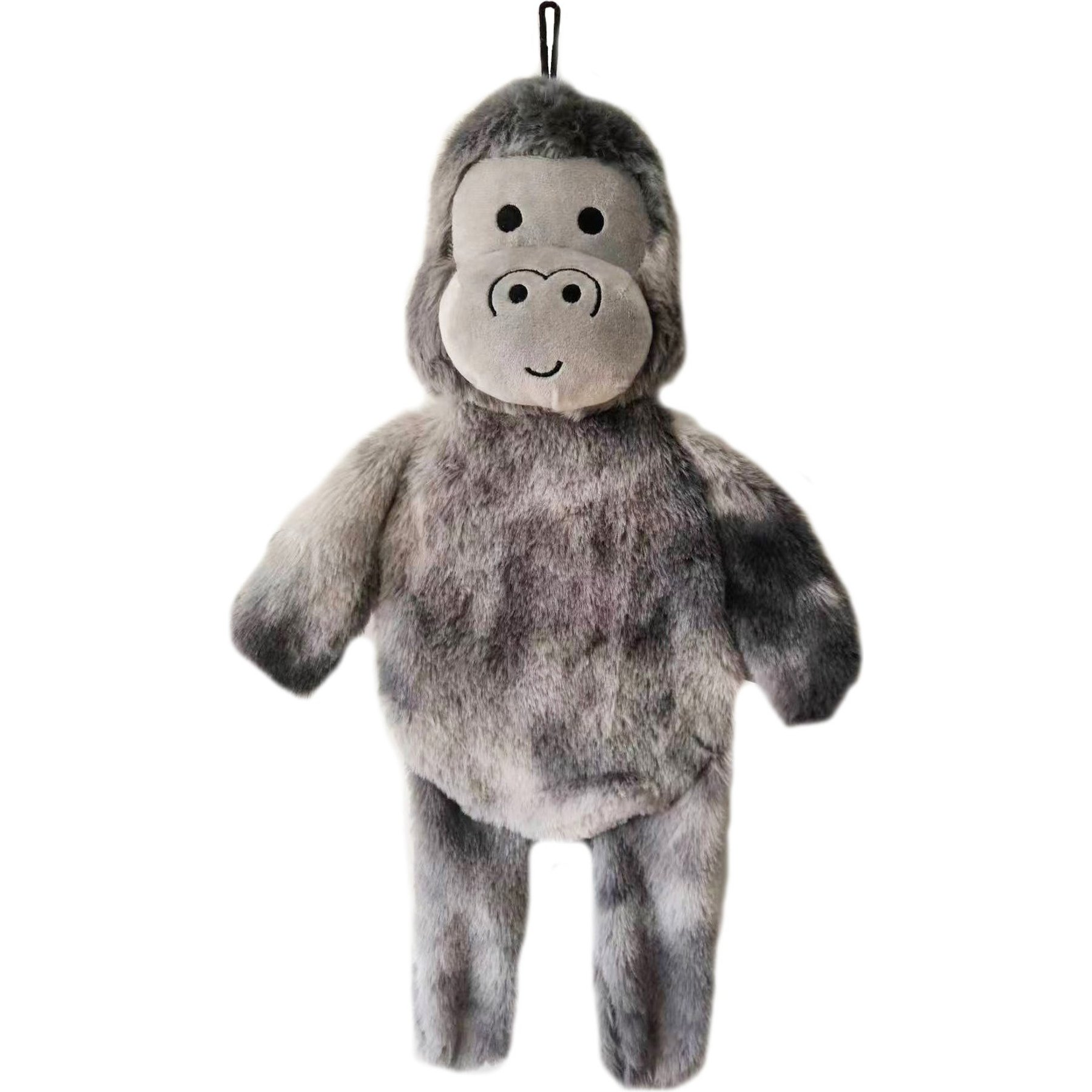 PetRageous Designs Knuckles the Gorilla 18-in Squeak & Crinkle Plush Dog Toy, Grey