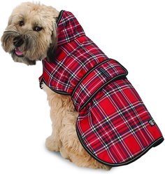 PetRageous Designs Kodiak Insulated Dog Coat, Red Plaid, Large