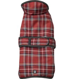 PetRageous Designs Kodiak Insulated Dog Coat, Red Plaid, Medium