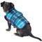 Show in main carousel: PetRageous Designs Kodiak Insulated Dog Coat, Teal Plaid, Small slide 1 of 10