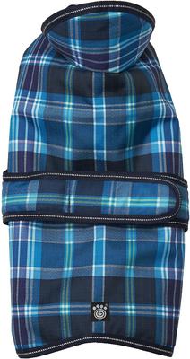 Show full view: PetRageous Designs Kodiak Insulated Dog Coat, Teal Plaid, Small slide 3 of 10