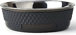 PetRageous Designs Kona Non-Skid Stainless Steel Dog & Cat Bowl, Charcoal Grey, 6.5-cup