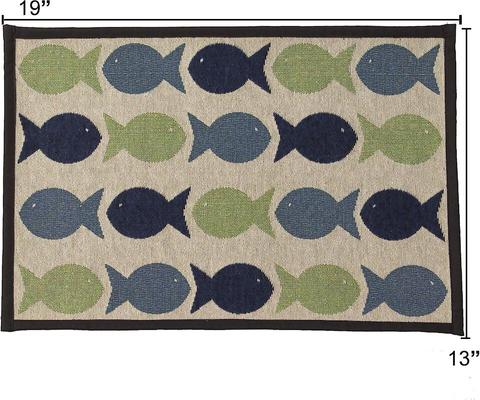 Show full view: PetRageous Designs Kool Fishes Tapestry Mat, Small slide 3 of 9