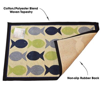 Show full view: PetRageous Designs Kool Fishes Tapestry Mat, Small slide 4 of 9