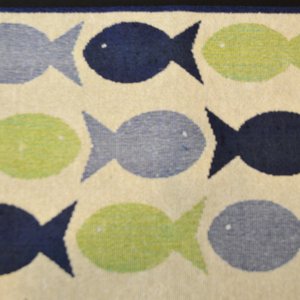 PetRageous Designs Kool Fishes Tapestry Mat, Small