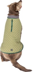 PetRageous Designs Luna Peak Buffalo Check Textured Dog Parka, Green/Teal, X-Large