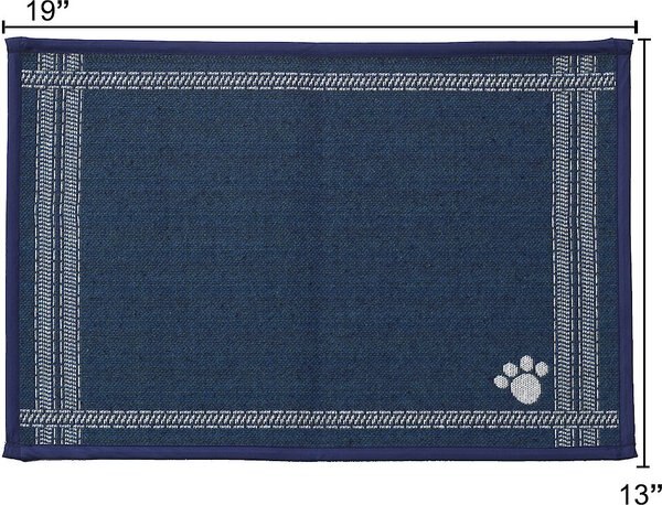 PetRageous Designs Eat Drink Tapestry Pet Placemat, 19-in