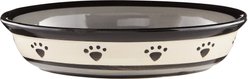PetRageous Designs Metro Oval Ceramic Dog & Cat Dish, 1-cup