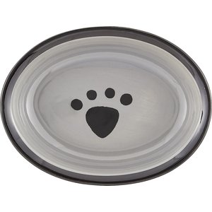 PetRageous Designs Metro Oval Ceramic Dog & Cat Dish, 1-cup