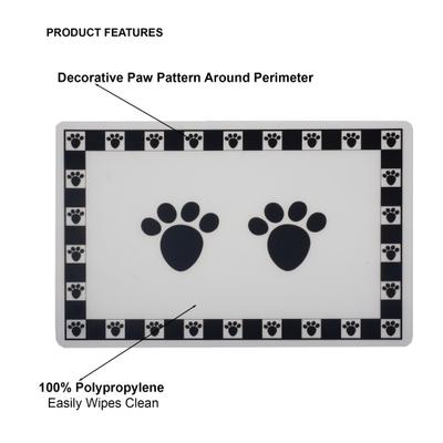 Show full view: PetRageous Designs Pet Paws Placemat, Black, Regular slide 2 of 5