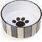 Show in main carousel: PetRageous Designs Pinstripe with Paw Logo 6-in Round Stoneware Dog & Cat Bowl, Blue, 3.5-cup slide 3 of 4