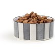 Show in main carousel: PetRageous Designs Pinstripe with Paw Logo 6-in Round Stoneware Dog & Cat Bowl, Blue, 3.5-cup slide 3 of 3