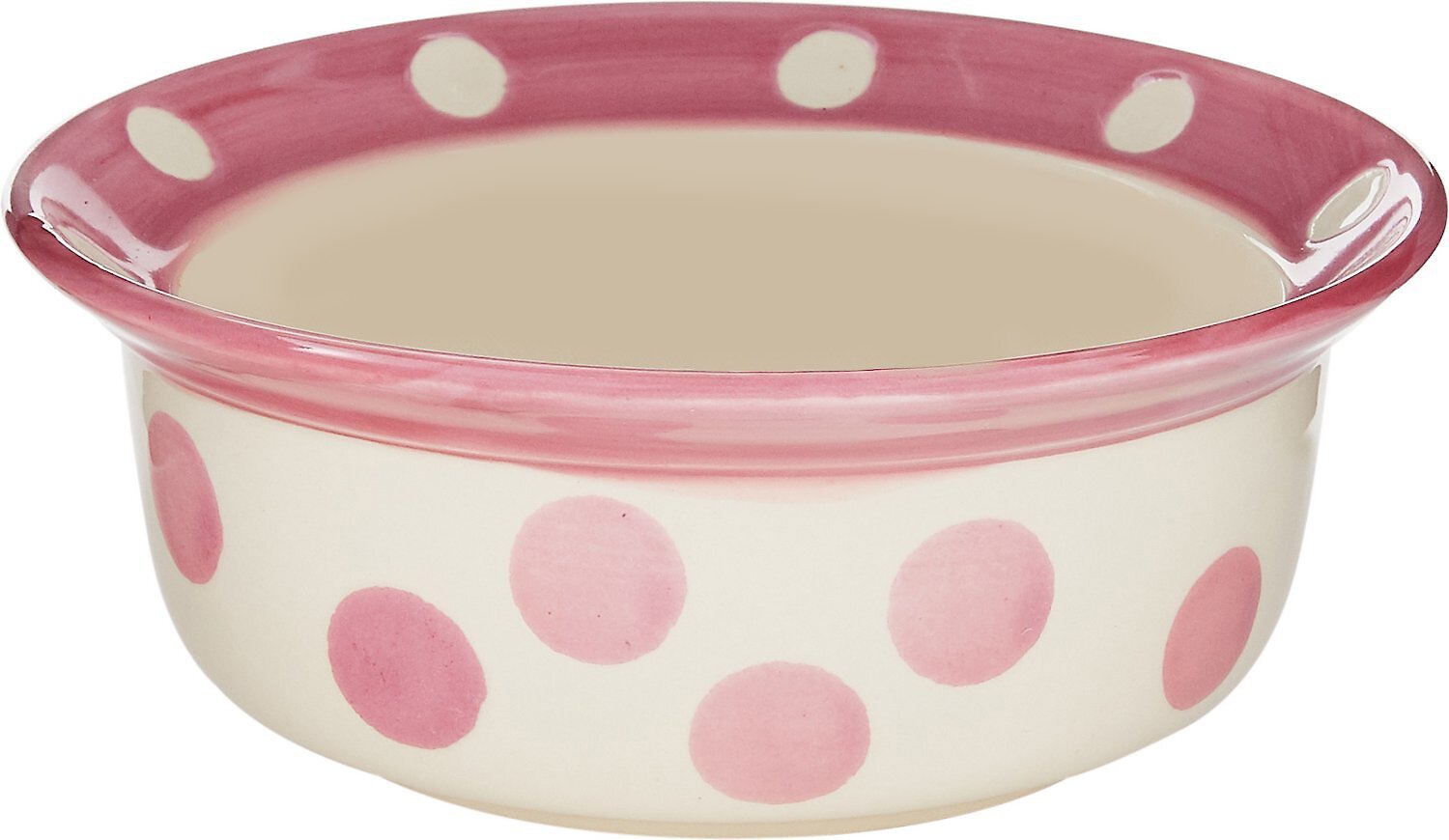 Questions and Answers about PETRAGEOUS DESIGNS Polka Paws Deep Ceramic Dog  & Cat Bowl