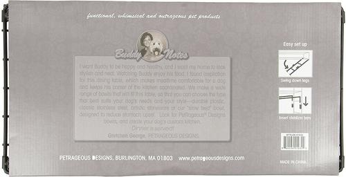 Show full view: PetRageous Designs Set The Table Non-Skid Pet Bowl Wire Stand, Large slide 2 of 9