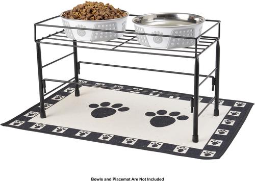 Show full view: PetRageous Designs Set The Table Non-Skid Pet Bowl Wire Stand, Large slide 7 of 9