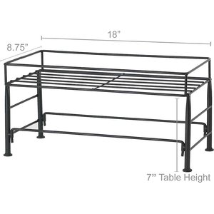 PetRageous Designs Set The Table Non-Skid Pet Bowl Wire Stand, Medium