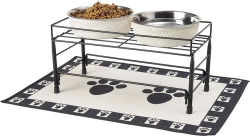 Show full view: PetRageous Designs Set The Table Non-Skid Pet Bowl Wire Stand, Medium slide 5 of 8