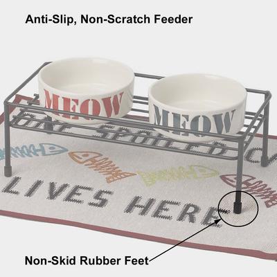 Show full view: PetRageous Designs Set The Table Non-Skid Pet Bowl Wire Stand, Small slide 3 of 6