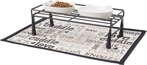 Show full view: PetRageous Designs Set The Table Non-Skid Pet Bowl Wire Stand, Small slide 4 of 6