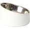 Show in main carousel: PetRageous Designs Seychelles Stainless-Steel Slanted Double Walled Dog & Cat Bowl, White & Metallic, Medium: 1.88-cup slide 1 of 3