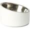 Show in main carousel: PetRageous Designs Seychelles Stainless-Steel Slanted Double Walled Dog & Cat Bowl, White & Metallic, Small: 1-cup slide 1 of 4