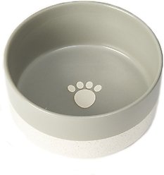 PetRageous Designs Sprinkles Two-Tone Round Stoneware Dog Bowl, White & Grey, Medium: 3.5-cup slide 2 of 2