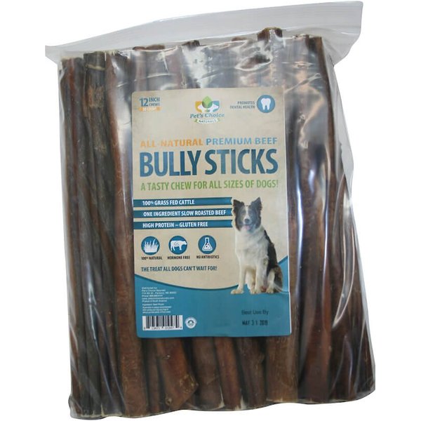 Pet's Choice Naturals Premium Bully Sticks Adult 12-in Beef Flavor Dog Treats
