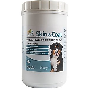 Pet's Choice Pharmaceuticals Skin & Coat Large to Giant Breed Soft Chews Dog Supplements, 150 count