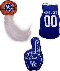 Pets First NCAA Basketball Plush Cat Toys with Catnip, 3 count, Kentucky