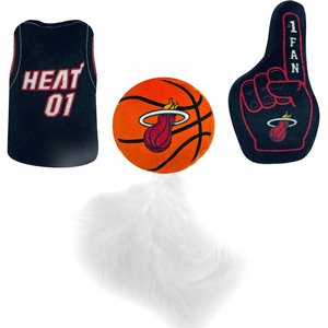 Pets First NBA Plush Cat Toys with Catnip, 3 count, Miami Heat