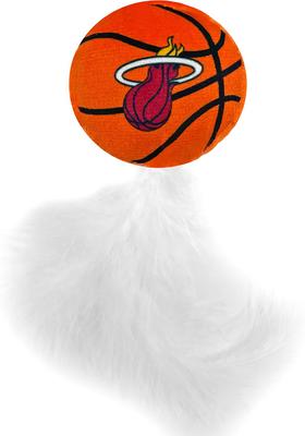 Show full view: Pets First NBA Plush Cat Toys with Catnip, 3 count, Miami Heat slide 4 of 6