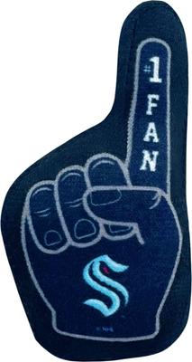 Show full view: Pets First NHL Plush Cat Toys with Catnip, 3 count, Seattle Kraken slide 4 of 5