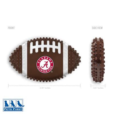 Show full view: Pets First Alabama Hard Nylon Football Dog Chew Toy, Brown slide 3 of 6