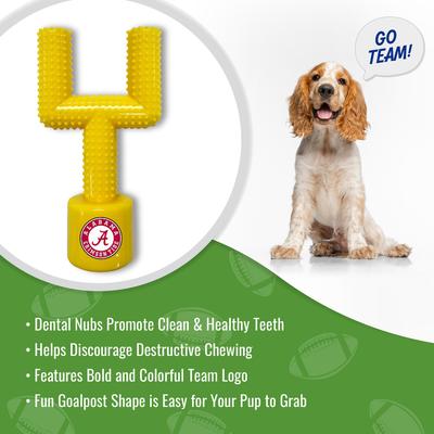 Show full view: Pets First Alabama Hard Nylon Goal Post Dog Chew Toy, Yellow slide 5 of 6
