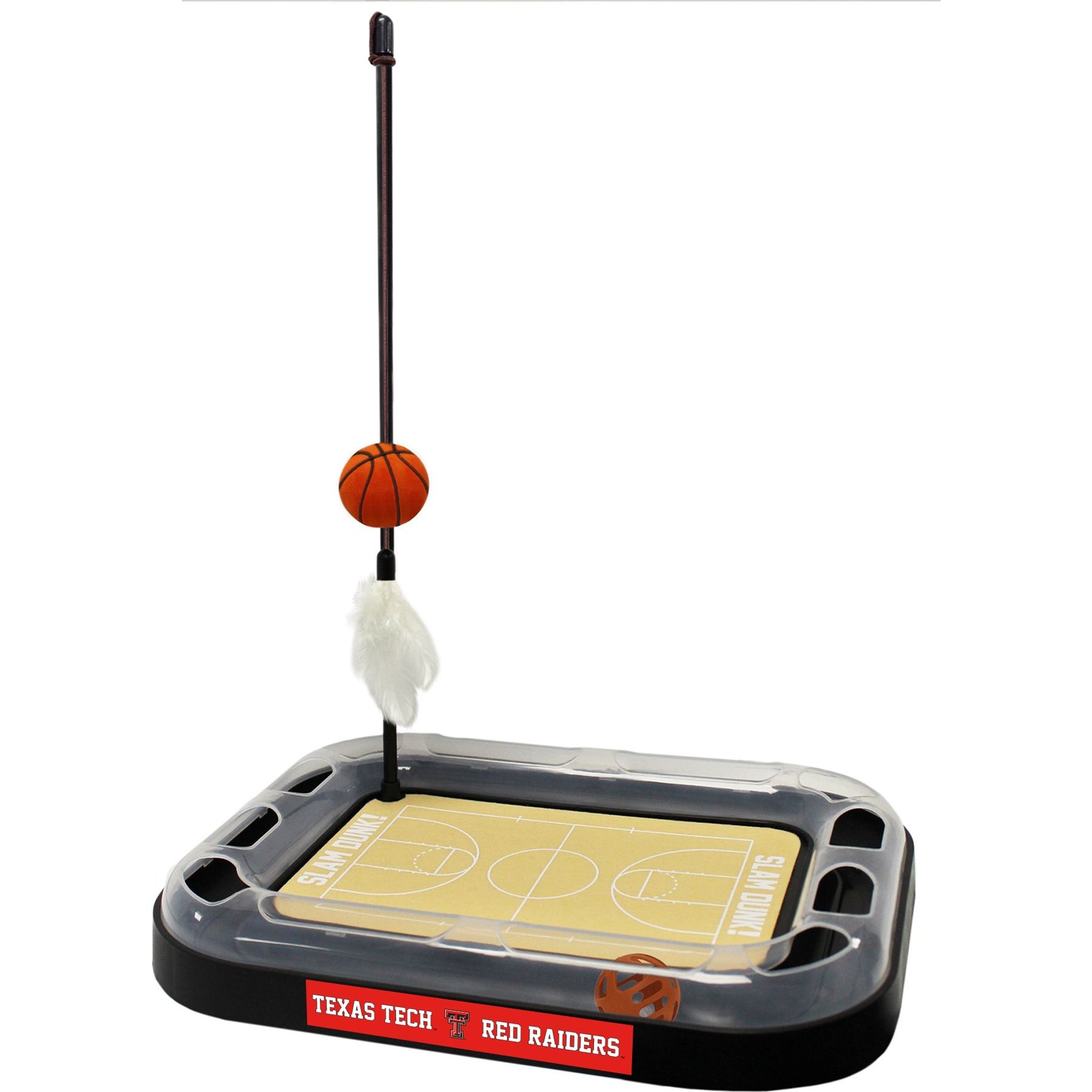 Pets First Basketball Cat Scratcher Toy with Catnip, Texas Tech