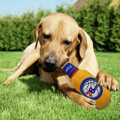 Show full view: Pets First Bottle Squeaky Dog Chew Toy, 76ers slide 4 of 6