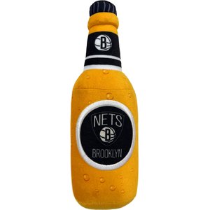 Pets First Bottle Squeaky Dog Chew Toy, Brooklyn Nets