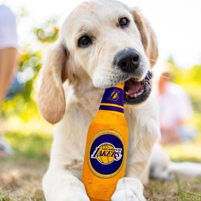 Show full view: Pets First Bottle Squeaky Dog Chew Toy, LA Lakers slide 2 of 6
