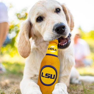 Show full view: Pets First Bottle Squeaky Dog Chew Toy, LSU slide 2 of 6