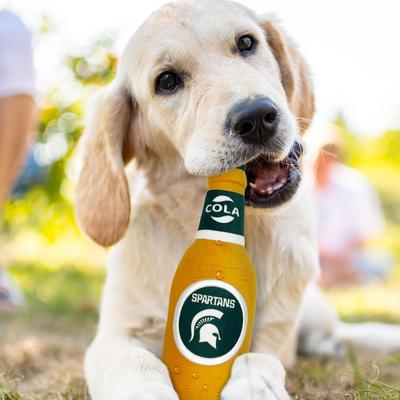 Show full view: Pets First Bottle Squeaky Dog Chew Toy, Michigan State slide 2 of 6