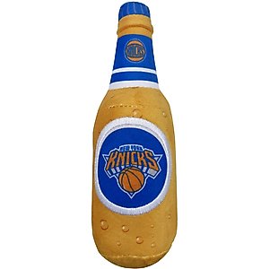 Pets First Bottle Squeaky Dog Chew Toy, New York Knicks