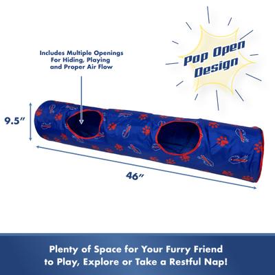 Show full view: Pets First Buffalo Bills Cat Tunnel Toy with Catnip slide 5 of 10