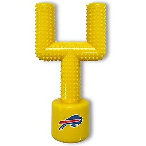 Pets First Buffalo Bills Hard Nylon Goal Post Dog Chew Toy, Yellow