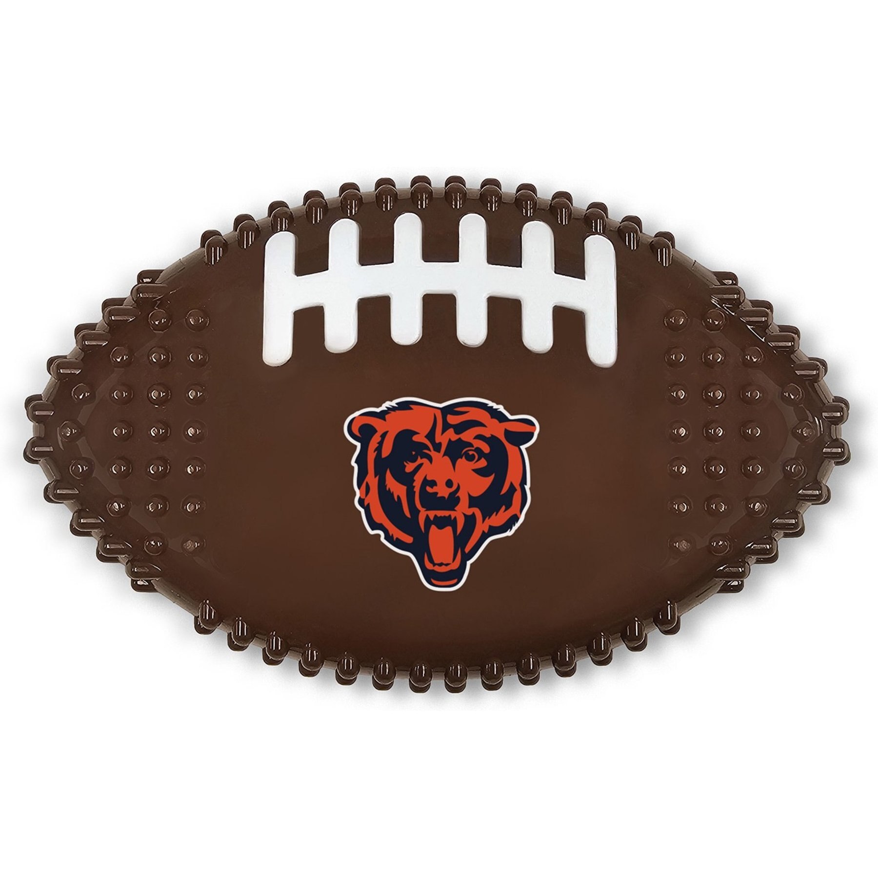 Pets First Chicago Bears Hard Nylon Football Dog Chew Toy, Brown